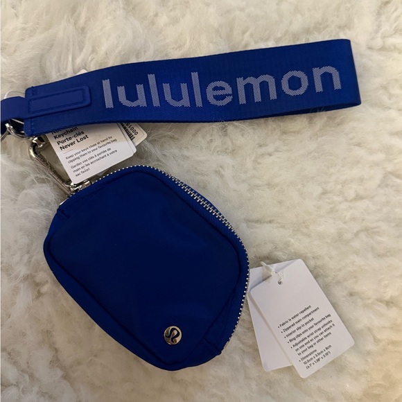 lululemon athletica Accessories - Lululemon Everywhere Belt Bag Nano w/Key Chain blue NWT BLUE